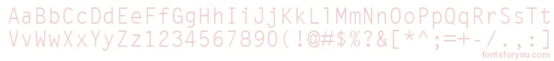 LetterGothicMt Font – Pink Fonts on White Background