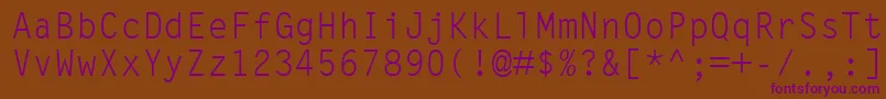 Шрифт LetterGothicMt – фиолетовые шрифты на коричневом фоне