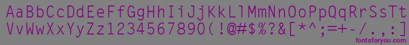 Шрифт LetterGothicMt – фиолетовые шрифты на сером фоне