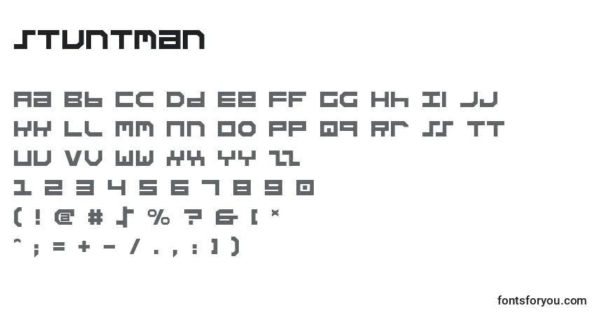 Stuntman Font – alphabet, numbers, special characters