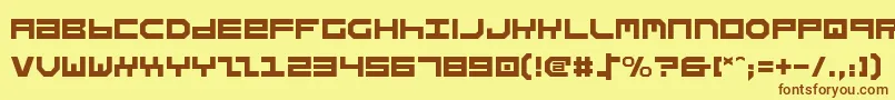 Stuntman Font – Brown Fonts on Yellow Background