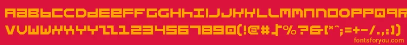 フォントStuntman – 赤い背景にオレンジの文字