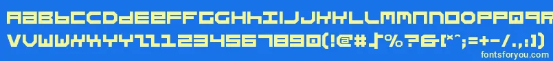 Stuntman Font – Yellow Fonts on Blue Background