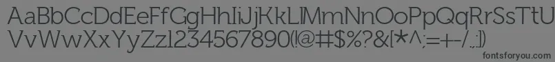 FhLentil Font – Black Fonts on Gray Background