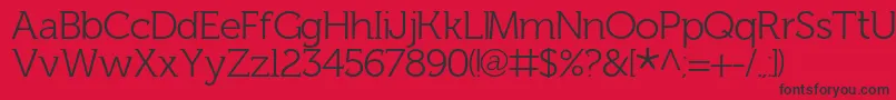 FhLentil Font – Black Fonts on Red Background