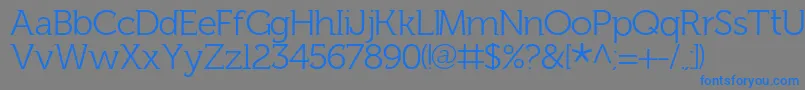 FhLentil Font – Blue Fonts on Gray Background