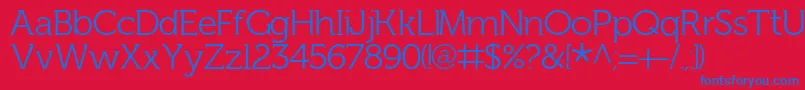 FhLentil Font – Blue Fonts on Red Background