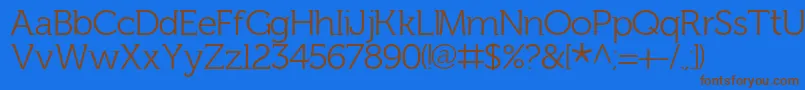 FhLentil Font – Brown Fonts on Blue Background
