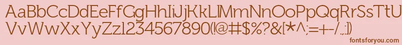 FhLentil Font – Brown Fonts on Pink Background