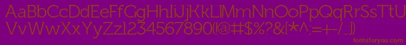 FhLentil Font – Brown Fonts on Purple Background