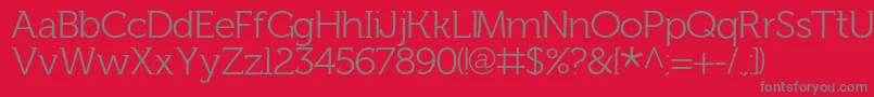 FhLentil Font – Gray Fonts on Red Background