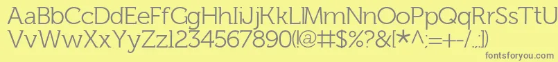 FhLentil Font – Gray Fonts on Yellow Background