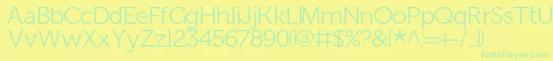FhLentil Font – Green Fonts on Yellow Background