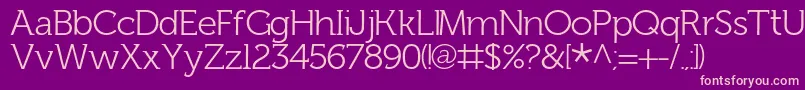 FhLentil Font – Pink Fonts on Purple Background