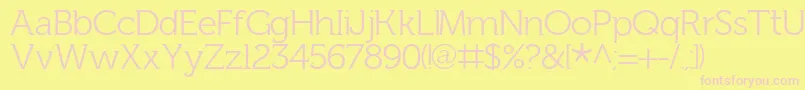 FhLentil Font – Pink Fonts on Yellow Background