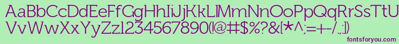 FhLentil Font – Purple Fonts on Green Background