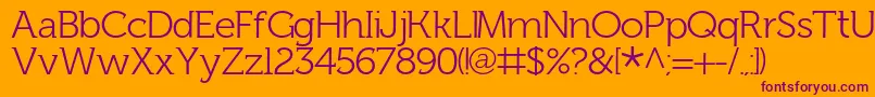 FhLentil Font – Purple Fonts on Orange Background