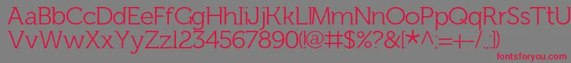 FhLentil Font – Red Fonts on Gray Background