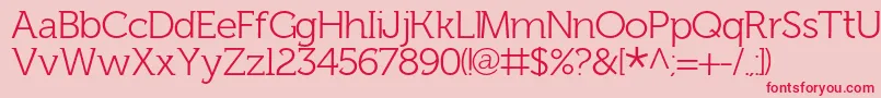 FhLentil Font – Red Fonts on Pink Background