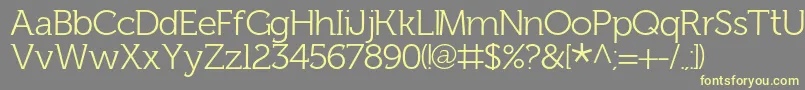 FhLentil Font – Yellow Fonts on Gray Background