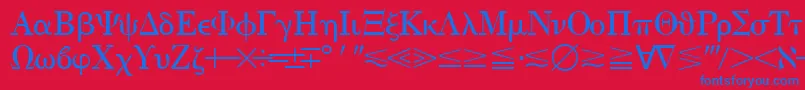 Quantapithreessk Font – Blue Fonts on Red Background