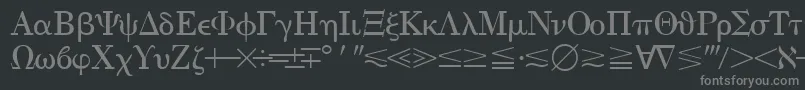 フォントQuantapithreessk – 黒い背景に灰色の文字