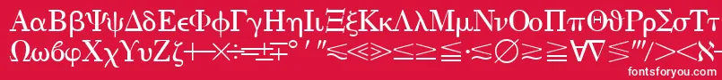 フォントQuantapithreessk – 赤い背景に白い文字