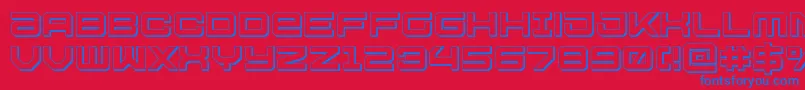 Ussdallas3D Font – Blue Fonts on Red Background