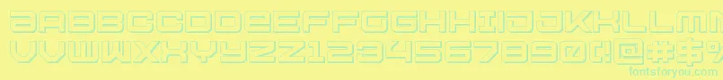 Ussdallas3D Font – Green Fonts on Yellow Background