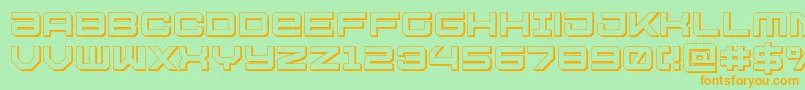 Ussdallas3D Font – Orange Fonts on Green Background