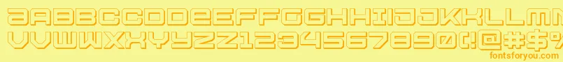 Ussdallas3D Font – Orange Fonts on Yellow Background