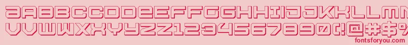 Ussdallas3D Font – Red Fonts on Pink Background