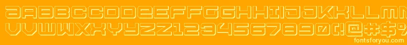 Ussdallas3D Font – Yellow Fonts on Orange Background