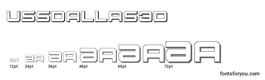 Размеры шрифта Ussdallas3D