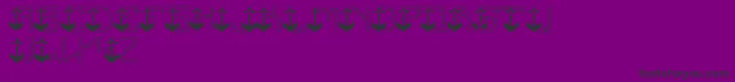 JeremysRigging-fontti – mustat fontit violetilla taustalla
