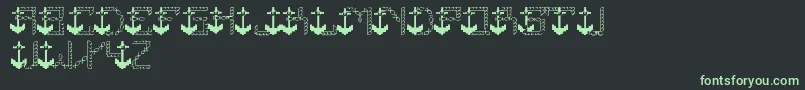 Czcionka JeremysRigging – zielone czcionki na czarnym tle