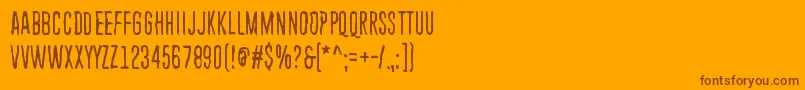 Czcionka EndlessHeartache – brązowe czcionki na pomarańczowym tle