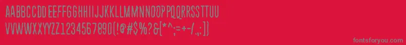 フォントEndlessHeartache – 赤い背景に灰色の文字