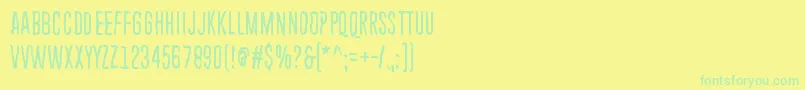 EndlessHeartache Font – Green Fonts on Yellow Background