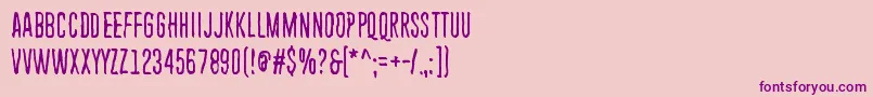 EndlessHeartache Font – Purple Fonts on Pink Background