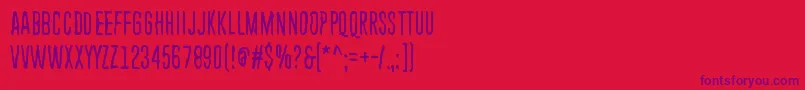 EndlessHeartache-Schriftart – Violette Schriften auf rotem Hintergrund