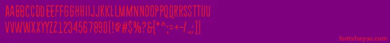 EndlessHeartache Font – Red Fonts on Purple Background