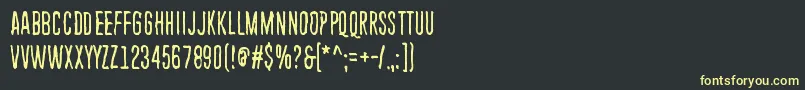 EndlessHeartache Font – Yellow Fonts on Black Background