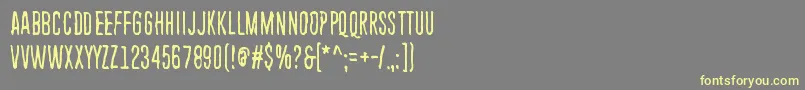 EndlessHeartache Font – Yellow Fonts on Gray Background