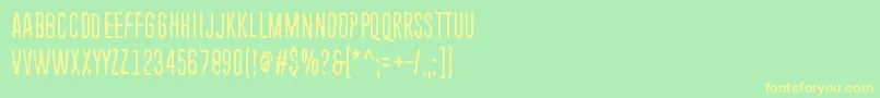 EndlessHeartache Font – Yellow Fonts on Green Background