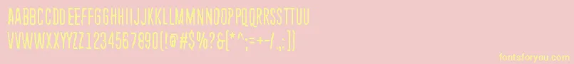 EndlessHeartache Font – Yellow Fonts on Pink Background