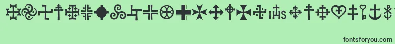 Crux Font – Black Fonts on Green Background