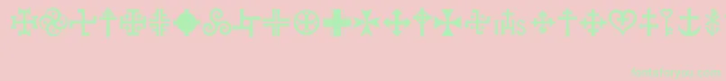 Crux Font – Green Fonts on Pink Background