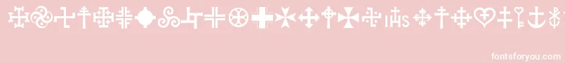 Crux Font – White Fonts on Pink Background