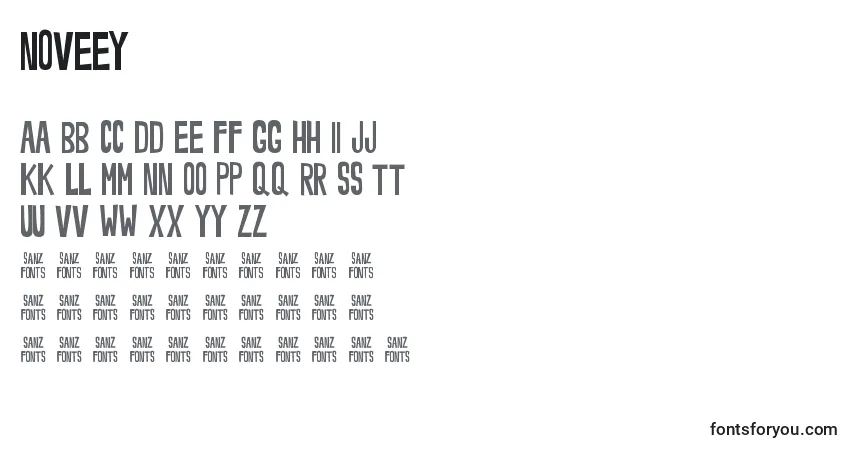 Шрифт Noveey – алфавит, цифры, специальные символы